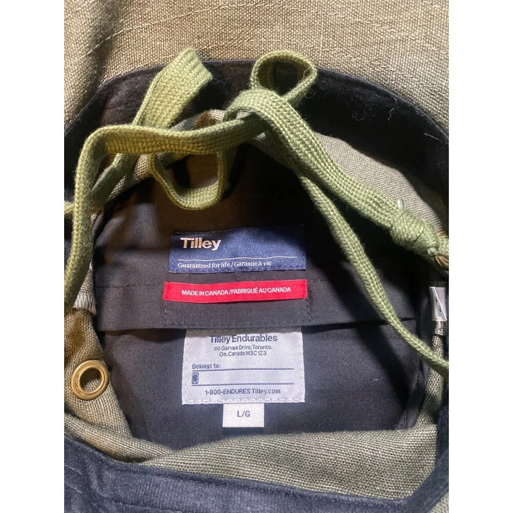NWT Tilley Hemp Broad Brim Natural Hat Olive Large MSRP$115 New - Picture 15 of 16